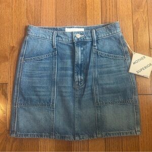 MOTHER Classic Blue Denim Mini Skirt